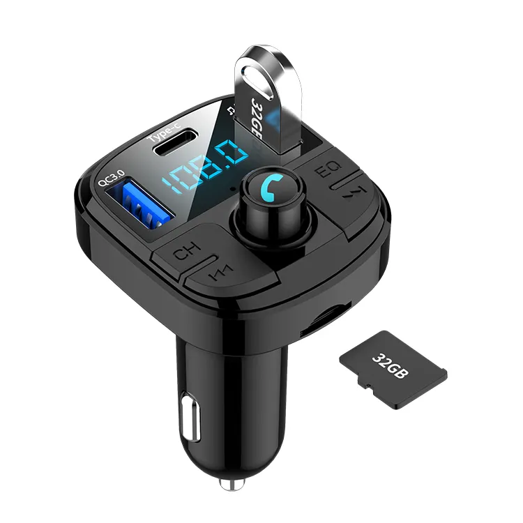 2022 nuovo arrivo caricabatterie Typc C trasmettitore FM Car Bluetooth Car Kit, lettore Mp3 per auto