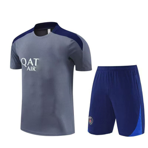 Maillot d'entraînement à manches courtes <span class=keywords><strong>Paris</strong></span> 25-26 pour adultes/enfants – Ensemble de vêtements de sport d'été pour l'entraînement de football avant-match - Product Image 5