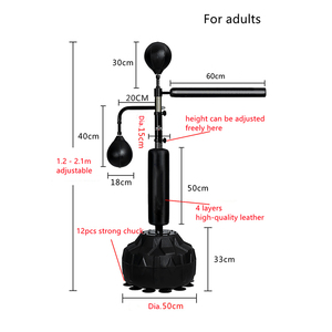 <span class=keywords><strong>Sac</strong></span> de frappe de <span class=keywords><strong>boxe</strong></span> Reflex avec barre de rotation de <span class=keywords><strong>boxe</strong></span> réglable en hauteur - Product Image 2