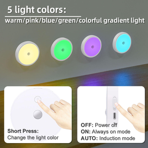 ไฟกลางคืน LED อัจฉริยะไร้สายแบบชาร์จใหม่ ปี 2026 พร้อมเซ็นเซอร์ตรวจจับความเคลื่อนไหว RGB ติดผนังด้วยแม่เหล็ก สำหรับบ้าน บันได ตู้เสื้อผ้า ตู้เก็บของ - Product Image 5