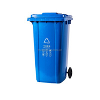 Fabricant de 240 litres d'extérieur, grande poubelle/poubelle/poubelle à roulettes en plastique pour l'extérieur à vendre prix