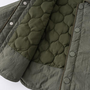 Veste d'hiver pour enfants 2025, style coréen, couleur unie, en coton, élégante, <span class=keywords><strong>col</strong></span> rabattu, matelassée, décontractée, tendance, pour garçons et filles - Product Image 1