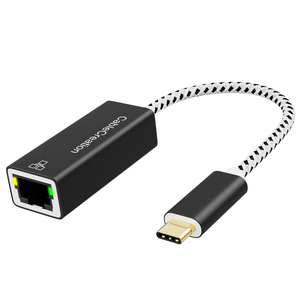 CableCreation Adaptateur USB-C vers Ethernet USBC vers réseau Gigabit RJ45 1000 Mbps <span class=keywords><strong>LAN</strong></span> 0.2M Carte réseau filaire pour Windows - Product Image 1