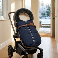 Couverture de poussette en fausse fourrure avec capuche, imperméable, pour poussette et landau, sac de pieds chaud d'hiver