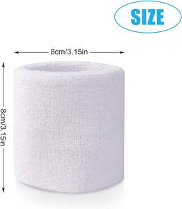 2 pezzi fasce per il sudore bracciale per il Fitness bracciale sportivo in morbido cotone per la pallamano da Tennis in palestra per uomo e donna - Product Image 2