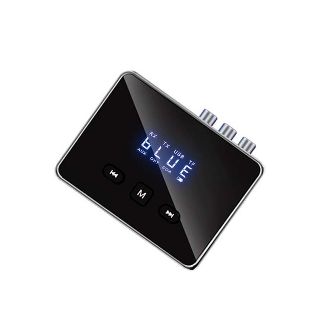 Blue-tooth Transmitter and Receiver Two in One Supporting Optical Fiber Coaxial USB Flash Drive and TF Card