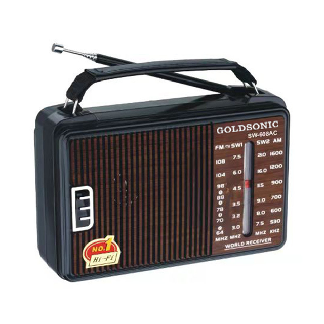 Factory OEM Portable Vintage FM AM SW Multi Band Radio AC DC Dual Power Supply Retro Wood Grain Radio with Built-in Speaker