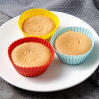Bestseller Lebensmittelechte Silikon-Muffinförmchen Ofen- und Mikrowellengeeignet Leicht zu Entformen für Sahnetorte Eierkuchen Pudding Reiskuchen