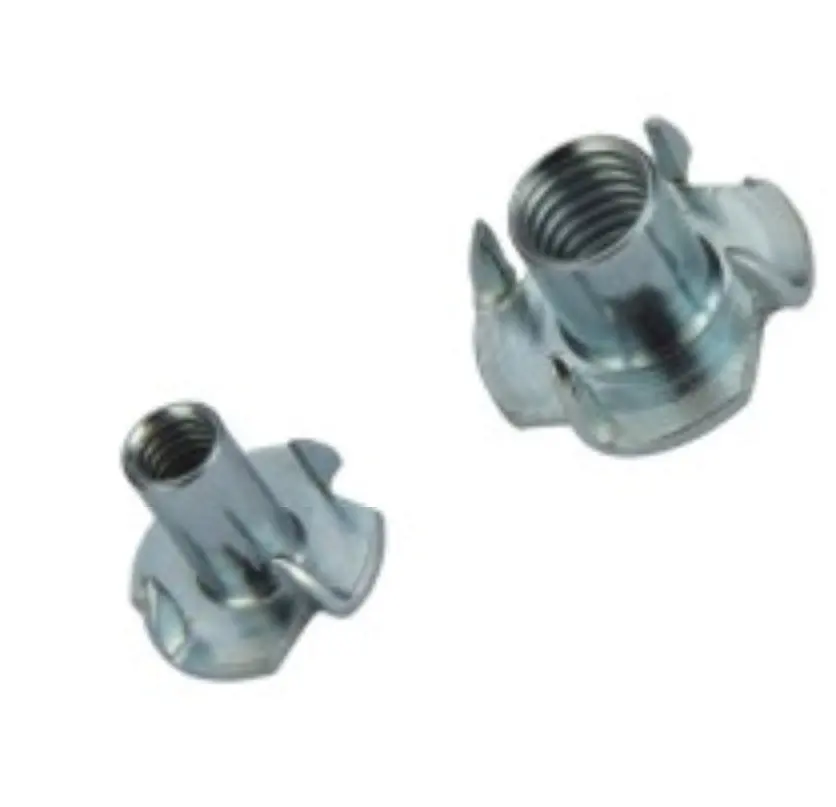 Trung Quốc Sản Xuất Gỗ Chủ Đề Chèn T-nuts 3/8 5/16 M4 M5 M6 M8 M10 Khe Thả Trong Bốn Móng Vuốt Tee Nut