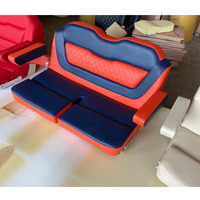 Siège de bateau double avec accoudoirs rabattables, structure en aluminium, pour bateau
