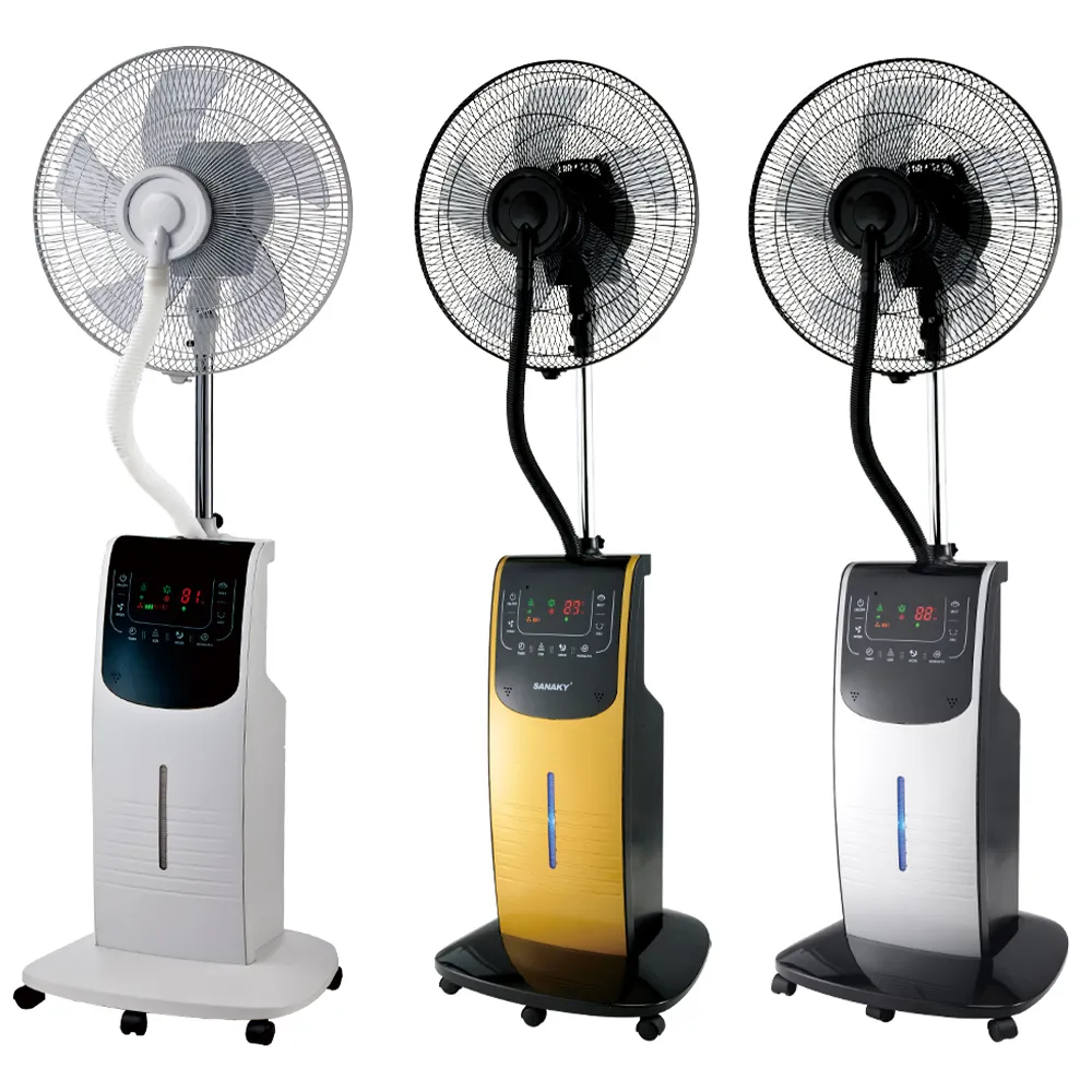 Di alta qualità di raffreddamento di aria ricaricabile domestico in piedi umidificatore mist ventilatore con telecomando