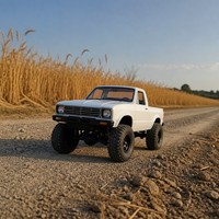 Voiture RC RWD Mini Pick-up 2.4GHz Télécommandée Blanche Kei Truck ABS+Métal LED 1:10 Véhicule de Loisir Haut de Gamme