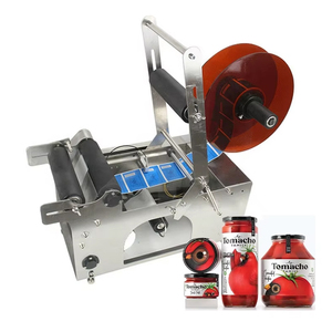 MT-50 Supplier Commercial Durable Adhesive <b>Label</b> Round Bottles <b>Jar</b> Cans Sauce Cosmetics Semi-Automatic Labeling Machine for Sale - Product Image 1