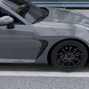 Car Fender Vent Stickers Piano Black Carbon Fiber Texture Adhesive ABS Body Decals for Toyota GR86 Subaru BRZ 2022+ - Product Image 3