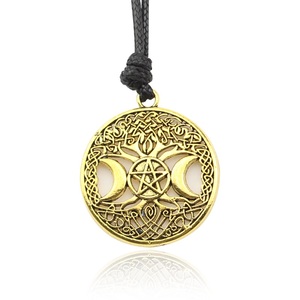 Vintage Supernatural Albero Della Vita Ciondolo Wiccan Pentagram Amuleto Pentagramma Collana - Product Image 2
