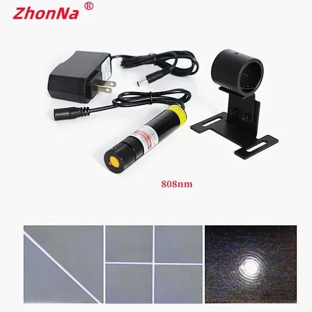 808nm200mWInfrared Line Laser ModuleNear Infrared Night Interactive Projection PositioningSight Sensor HeadPoint One Word Cross