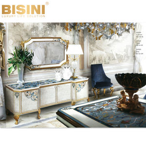 Nuevo Mueble para Vinos Estilo Villa Italiana BISINI, Madera Maciza Tallada, Incrustaciones de Parquet con Conchas Exquisitas, 2 Puertas, Vitrina - Product Image 6