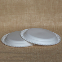Assiettes jetables rondes blanches de 7 pouces en amidon de maïs, biodégradables, pour dîner et fêtes