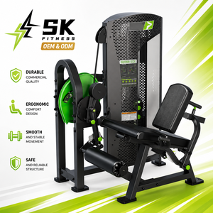 Machine de musculation commerciale SK 2-en-1 pour extensions <span class=keywords><strong>et</strong></span> flexions assises des jambes, équipement de musculation des membres inférieurs à charges guidées - Product Image 1