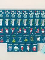 Ensemble de Mahjong Américain Automatique Moderne de Luxe avec Tuiles en Acrylique, Thème Hiver Après-Ski, Portable, Écologique, pour 4 Joueurs