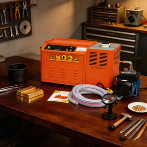 Fourneau de fusion numérique miniature Kinway 1450 degrés 3 kW, petit four électrique portable à induction <span class=keywords><strong>pour</strong></span> fusion de l'or, <span class=keywords><strong>prix</strong></span> des fusionneuses à creusettes. - Product Image 4