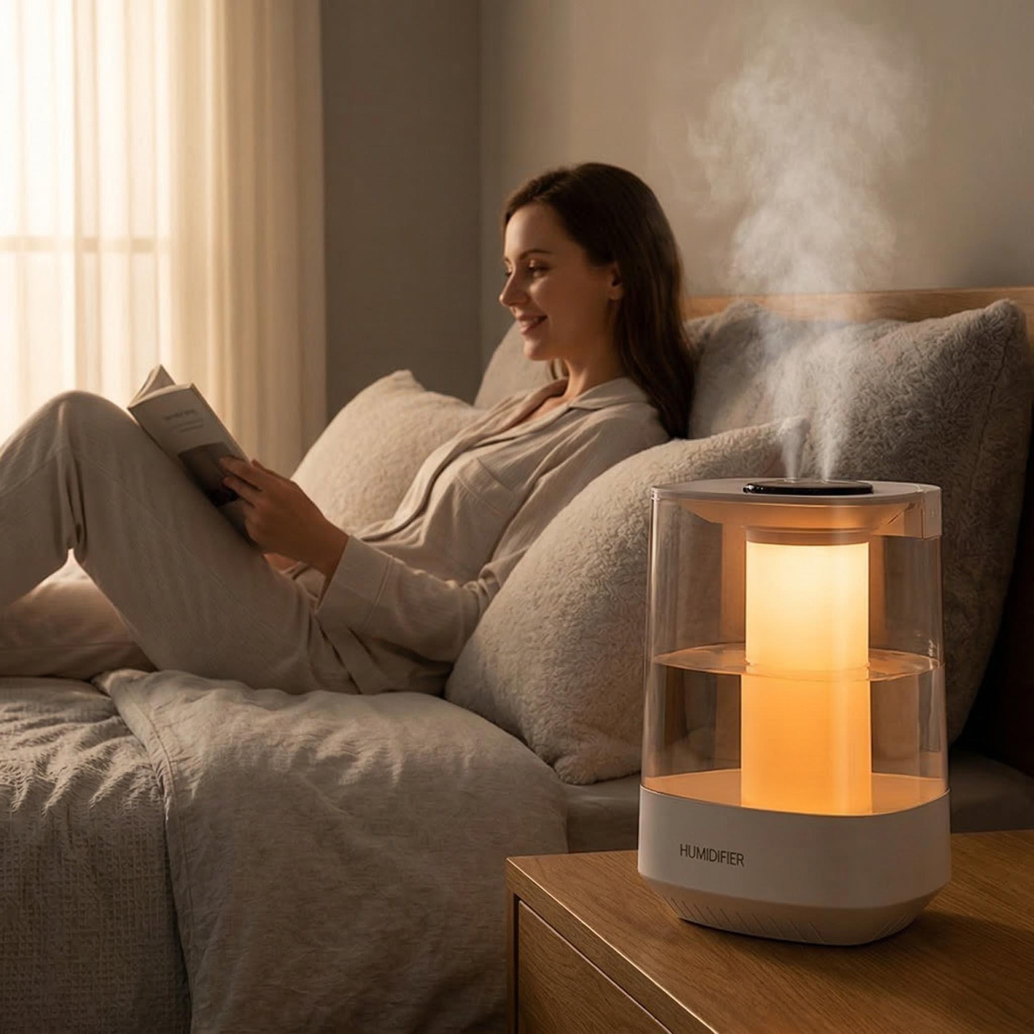 USB Portable Humidifier with Double Nozzle 99.99% Sterilization Rate & Large Fog Volume for Bedroom Hotel Bulk Pricing Available