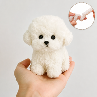 Kit de loisirs créatifs DIY pour chien mignon en écouvillons de chenille, avec poils de corail, fabrication OEM ODM pour enfants, jouet créatif