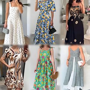 Wholesale Women's Dresses Cheap Summer Fashion Dresses Elegant Party Casual Dresses Mixed Shipment - Product Image 4
