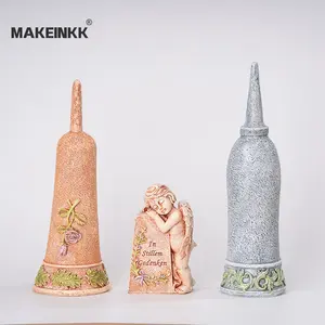 Cemetery Vases Resin Grave Cone Vases Cemetery Memorial Floral Vases Flowers Holder With Resin Stake Grave Decorations