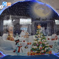 Bulle de Neige Gonflable pour Décorations de Noël, Cabine Photo Dôme