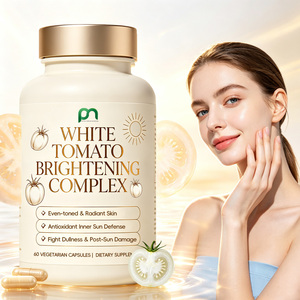 Complément alimentaire végétarien certifié Halal GMP OEM, capsules éclaircissantes à la tomate blanche, soin de la peau, antioxydant - Product Image 1
