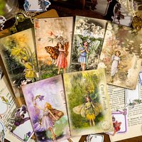 Autocollant fleur pour Journal intime, étiquette autocollante Vintage pour Journal DIY bricolage, matériel de Base, Message 6 modèles, 30 pièces/paquet
