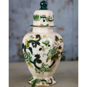 Vase de sol en céramique Art Déco moderne de Mason, couleur vert chartreuse, style pierre, pour usage décoratif - Product Image 2