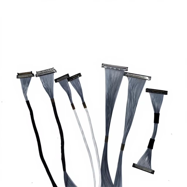 Wire Harness Manufacturer Customize 30pin 40pin 50pin Kel Micro Coaxial LVDS Display Lvds Cable