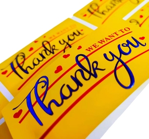 Wholesale Customization Factory Square Shaped Packaging Thank You <b>Stickers</b> for Small Business - Product Image 1