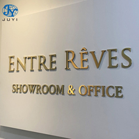 Enseigne de salon de beauté SPA et panneaux de réception, lettres en métal miroir doré, logo de marque 3D LED rétroéclairé pour entreprise
