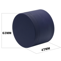 Nouvel arrivage en gros : Broyeur à herbes classique manuel 4 couches, 40mm, 50mm, 55mm, 63mm, en aluminium mat souple, multicolore, avec logo personnalisé, facile à utiliser