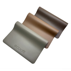 เสื่อโยคะยางพาราธรรมชาติ PU สีน้ำตาลช็อกโกแลต สีน้ำตาลกาแฟ สีนู้ดทราย รูปทรงโค้งรี พร้อมโลโก้สลักเลเซอร์พิมพ์ลายตามสั่ง เกรด A - Product Image 4