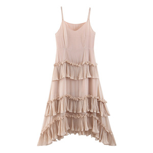 เดรสสายเดี่ยวผู้หญิง Happy Hut รุ่น Ruffles ระบายอากาศได้ดี เอวธรรมชาติ สไตล์ลำลอง สำหรับฤดูร้อน มีไซส์พลัส - Product Image 5