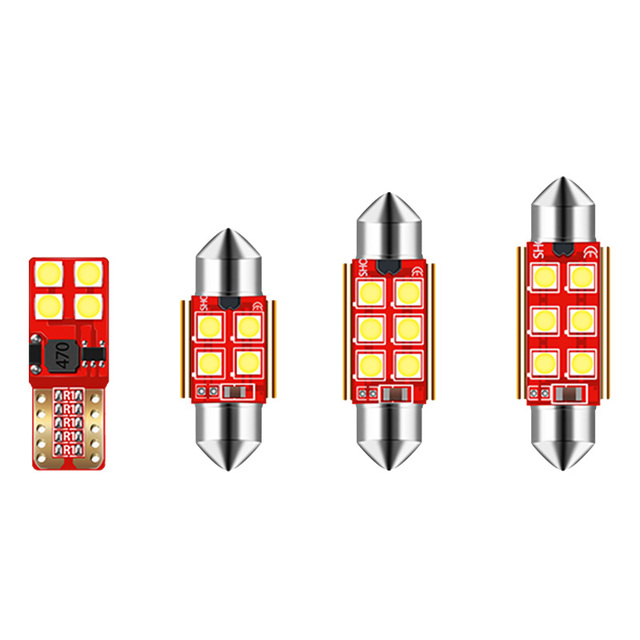 DC 12V Mini T10 Led Reading Adjustable Light 6SMD Car Interior Festoon Auto Dome Lamp High Visibility Car Interior Light Bulbs