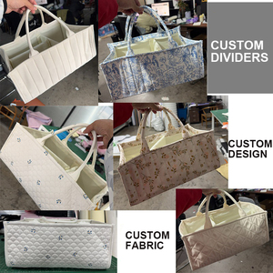 Bolsa de Pañales Plegable Portátil con Logotipo Personalizado, Organizador de Guardería para Bebés, Cesta de Almacenamiento con Compartimentos, Bolsa de Mano para Mamá - Product Image 3