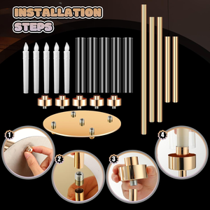 Centre de Table Mariage Doré: Candelabres Métalliques 5 Branches Économiques pour Décoration de Mariage - Product Image 4