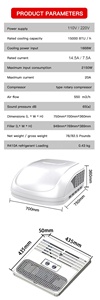 เครื่องปรับอากาศบนหลังคา WINFULL 115V/220V รุ่นใหม่ 15000 BTU ออลอินวัน พร้อมสารทำความเย็น R410A สำหรับรถพ่วงและรถตู้ - Product Image 5