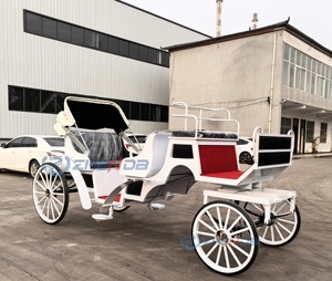 New Large Style ZHENDA Xuchang Sightseeing Horse Carriage for Wedding and Special Transportation 6 Persons Solid <b>Rubber</b> Tires - Product Image 3