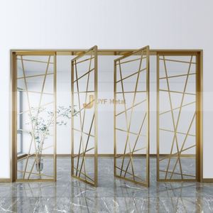 EX368 Modern Stainless Steel Living Room Partition Design Hotel Luxury Partition <b>Wall</b> Divider Home Room Divider <b>Wall</b> Panel - Product Image 4