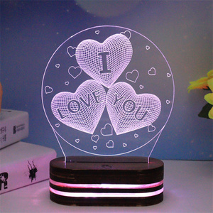 Exquisite 3D Night Light Bedroom Decoration Lights Novelty Pattern Elk Christmas Theme Birthday Gift - Product Image 3