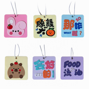 Silicone Car Air Freshener <b>Sticks</b> Cartoon Hanging Perfume <b>Diffuser</b> Decorative Fragrance Stickers Personalized Text - Product Image 4