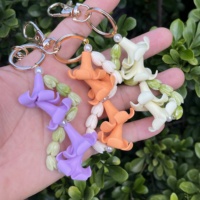 Nouveau porte-clés fleur de Puakenikeni hawaïenne 25 mm en argile polymère, perle florale Pikake, breloque de sac, pendentif de sac à main, accessoires de plage tropicaux