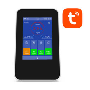 Moniteur de qualité de l'air Wifi, détecteur de formaldéhyde, compteur de <span class=keywords><strong>pollution</strong></span> intérieur TVOC HCHO PM1 PM2.5 PM10 Température et humidité - Product Image 2