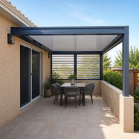 Pergola à lames orientables pour jardin extérieur, système de pergola à lames orientables, auvent de patio économique, pergola à toit électrique, vente en gros, promotion, montage facile